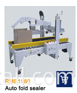 Adhesive belt sealing machine /price of carton box packing machine work with strapping machine